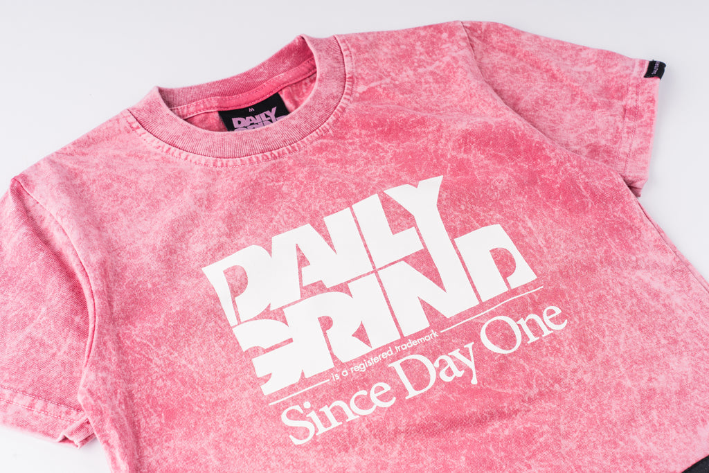 DAILY GRIND KIDS SHEAR WASHED TSHIRT FOR KIDS RED